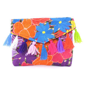 Handmade Boho Crossbody Purse Tassel Embroidered